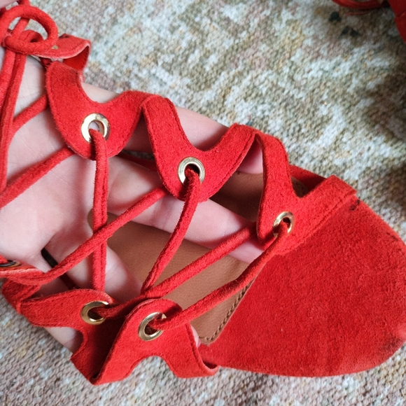 H&M Real Suede Leather Gladiator Sandals - Picture 13 of 16